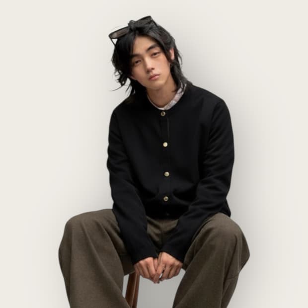 M/ 루이비통 유니폼라인 LV버튼 가디건 자켓