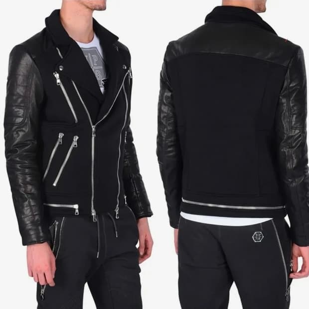 발망 11주년 레더 슬리브 가죽쟈켓(M/95/고가모델)