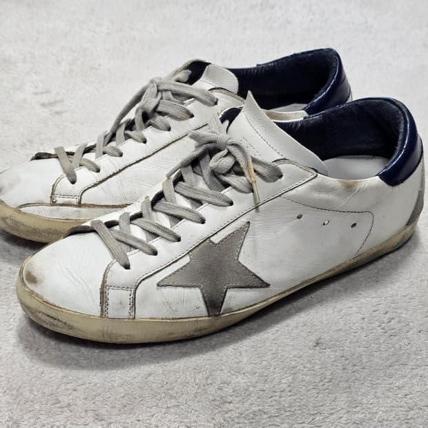 골든구스 화이트 빈티지 스니커즈 42