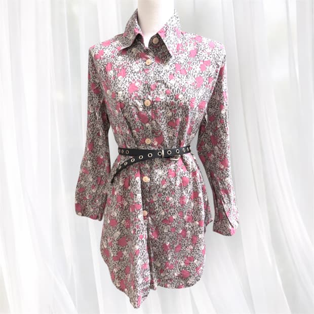 빈티지 y2k 키치펑크 셔츠원피스