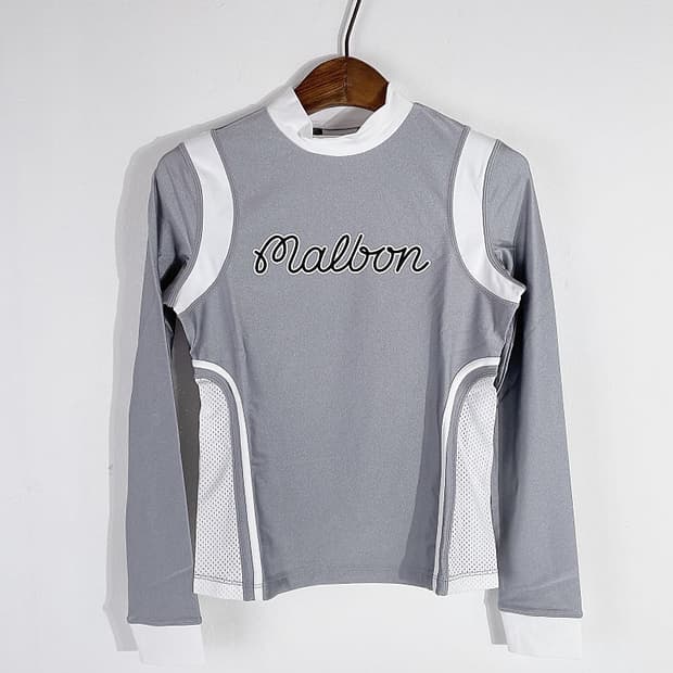 (정품/새상품) 말본 여성 그레이 치어리딩 모크넥 티셔츠