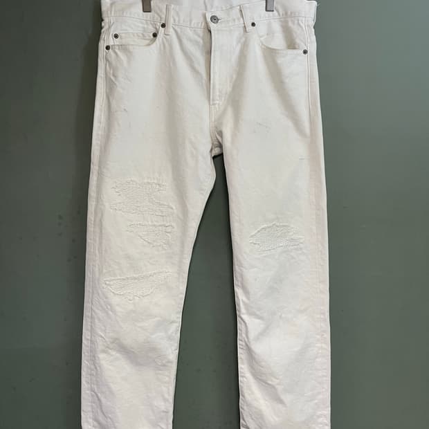 Rats 화이트 크래쉬 데님 L 