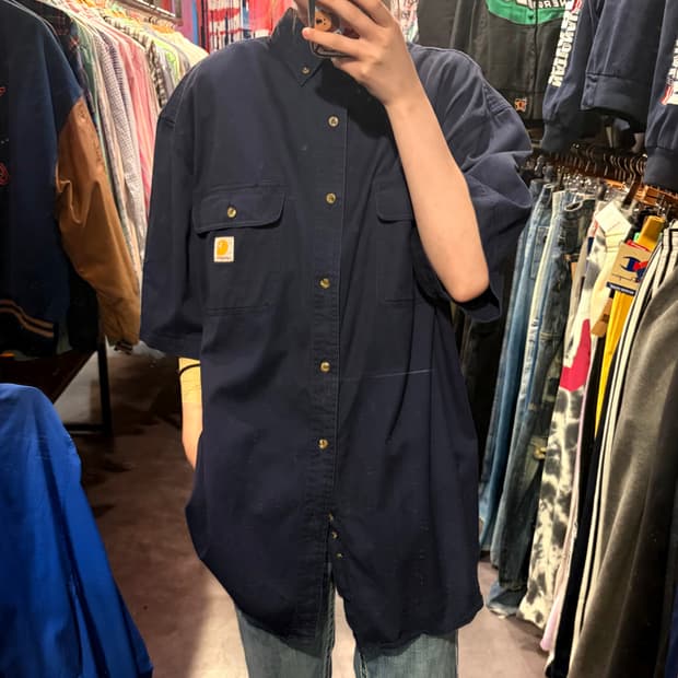 [IM] Carhartt 칼하트 반팔 셔츠 네이비