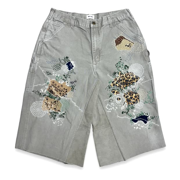 Carhartt Boro Sashiko Distressed Shorts