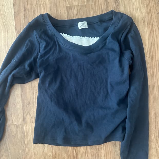 레터프롬문 네이비 롱슬리브 