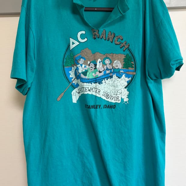 80s hanes 싱글스티치 L 티셔츠