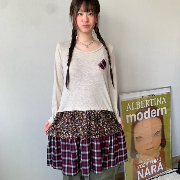 ethnic patchwork dress