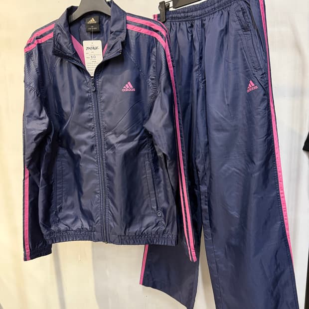 아디다스 퍼플,네이비 바람막이 세트