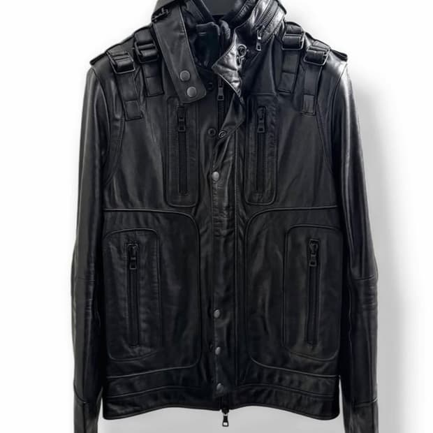 BALMAIN SS 10 Militant leather jacket