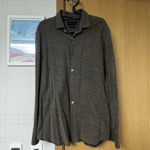 마시모두띠 브라운 긴팔 셔츠