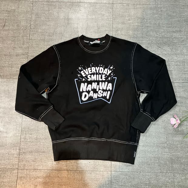 일본빈티지 Naniwabanani 올드스쿨아메카지 벌스데이 맨투맨스웻셔츠