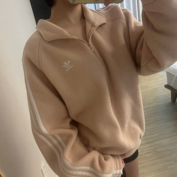아디다스 뽀글이 반집업 후리스