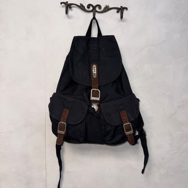Lucas black multi pocket backpack 
