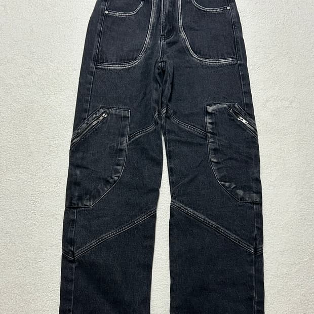 논플로어 FRAGMENTS DENIM 블랙 카고 팬츠