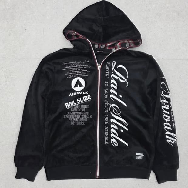 에어워크 벨벳 후드집업