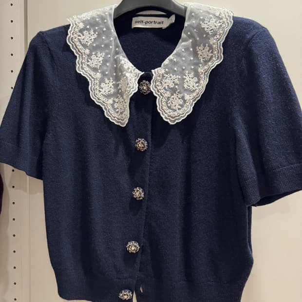 셀프 포트레이트 니트 반팔