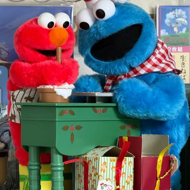 세서미 스트리트 쿠키몬스터 엘모 쿠키 쿠킹 피규어