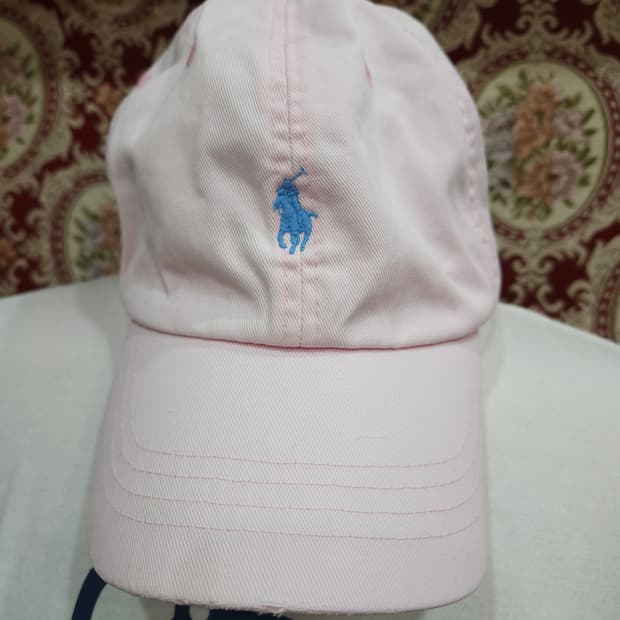 폴로 랄프로렌 연핑크 가죽스트랩 볼캡

