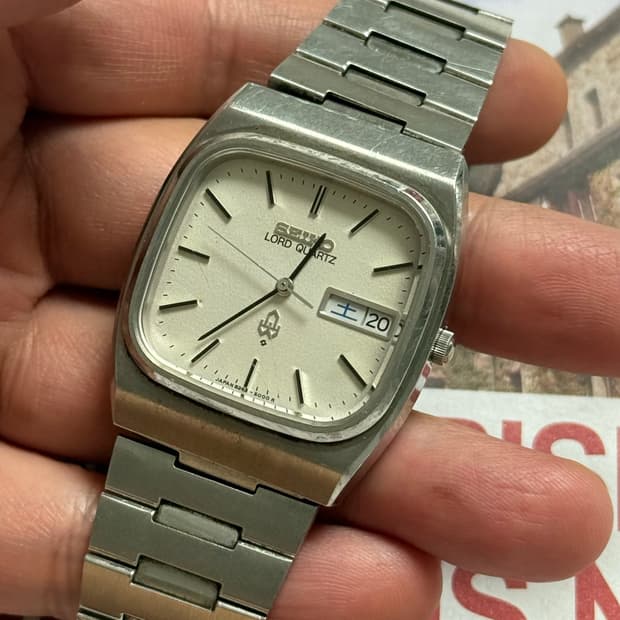 Seiko 세이코 쿼츠 Lord Quartz 스퀘어 Day-Date 19