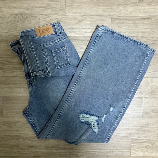 [28] 리 우먼 데미지 데님 팬츠 인디고 라이트