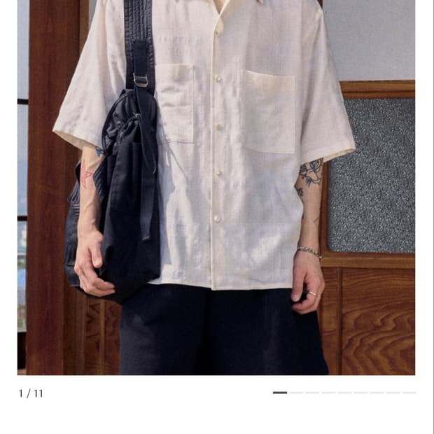 25ss 유스 컨버터블 카라 하프 셔츠 L