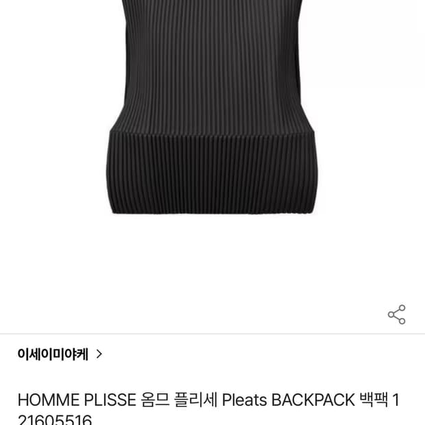 이세이미야케 옴므 백팩