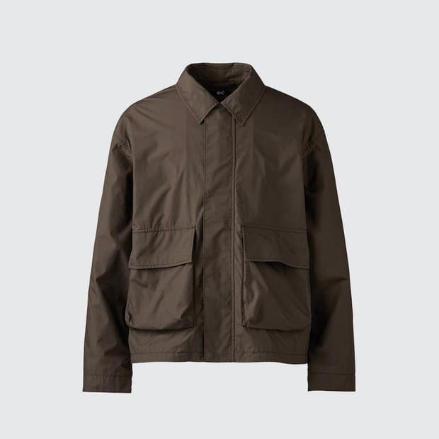 [사이즈 L] 유니클로 C 코튼쇼트 블루종 (브라운)