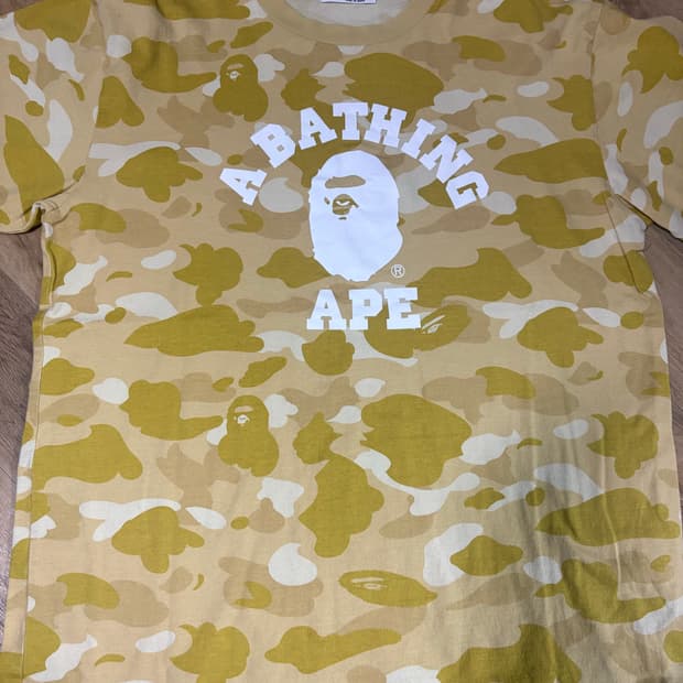 베이프 카모 컬리지 반팔