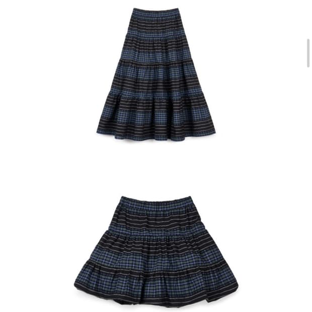 무음 투웨이 버튼 셔링 스커트 2way Button Shirring Sk