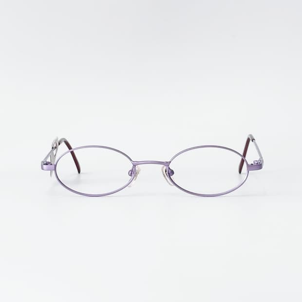 Close-up 퍼플 오벌 메탈 데드스탁 빈티지안경