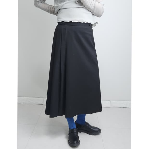 (GU x By Rokh)사이드 플리츠 스커트