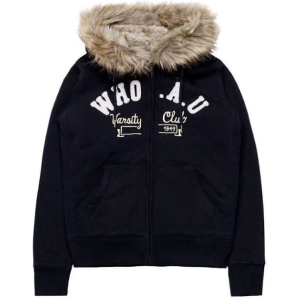 후아유 울프죠 후드집업