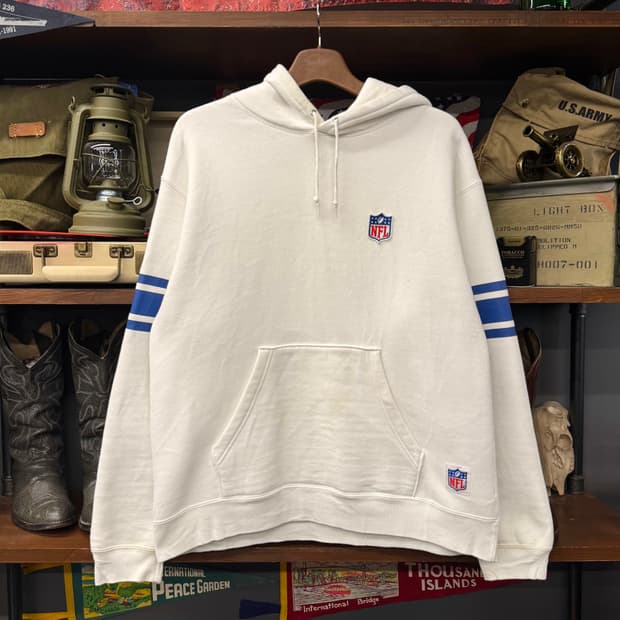 아비렉스 X NFL 빅 스펠아웃 프린팅 오버 후드 후디 N304