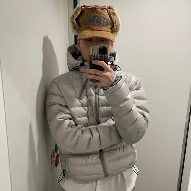 왓츠더유즈 경량패딩 그레이 M