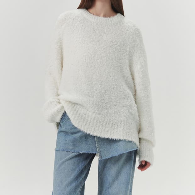 르바 Fluffy Round Knit