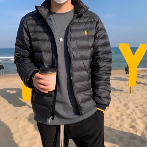 랄프로렌 경량 패딩 블랙