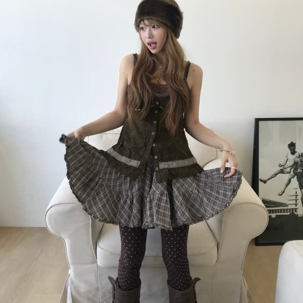 버버리 모카무스 브라운 모리걸 하구미 코디세트