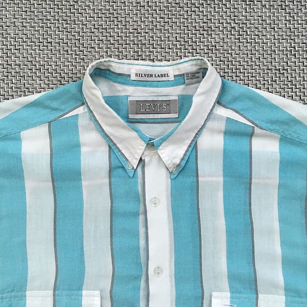 90~00s Silver-label bold stripe shirts