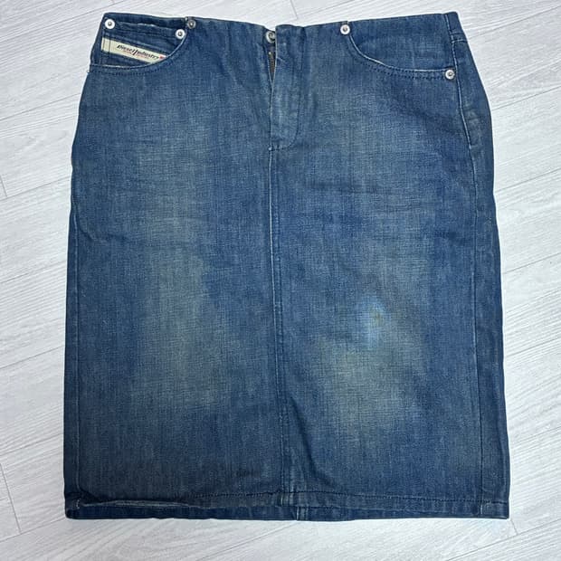 디젤 데님 미디 스커트