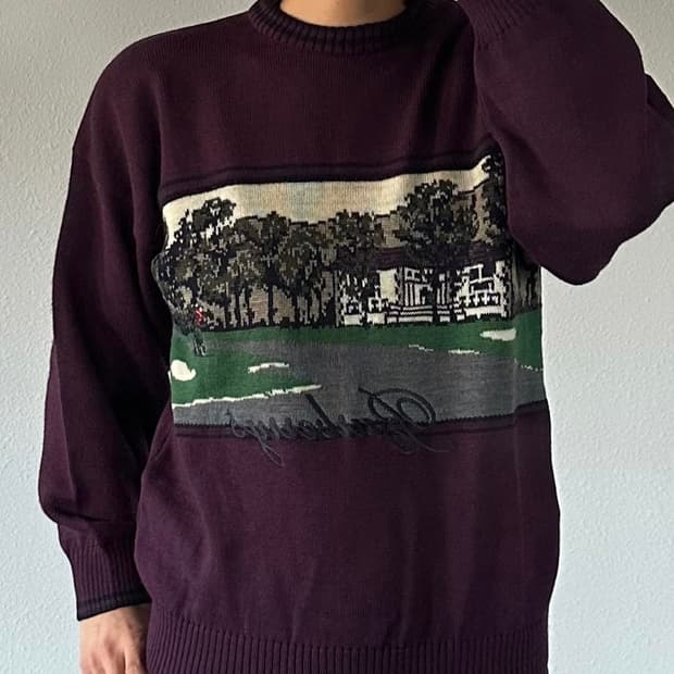 [L]버버리 BURBERRY'S 골프 스윙 잉글랜드산 니트 스웨터