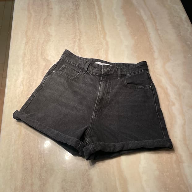 ZARA 자라 블랙 데님 숏팬츠 흑청 반바지