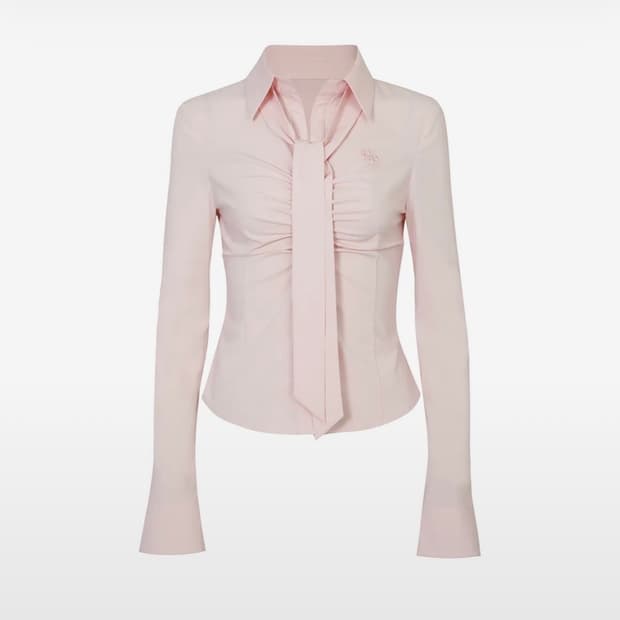 페인오어플레져 셔츠 VIVIAN SCARF SHIRT pink