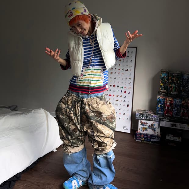 MOHHE 리프드 와이드 스트레이트 진