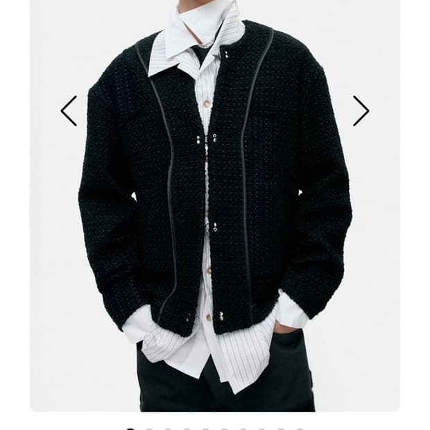 앤더슨벨 인사이드아웃 트위드 가디건 S