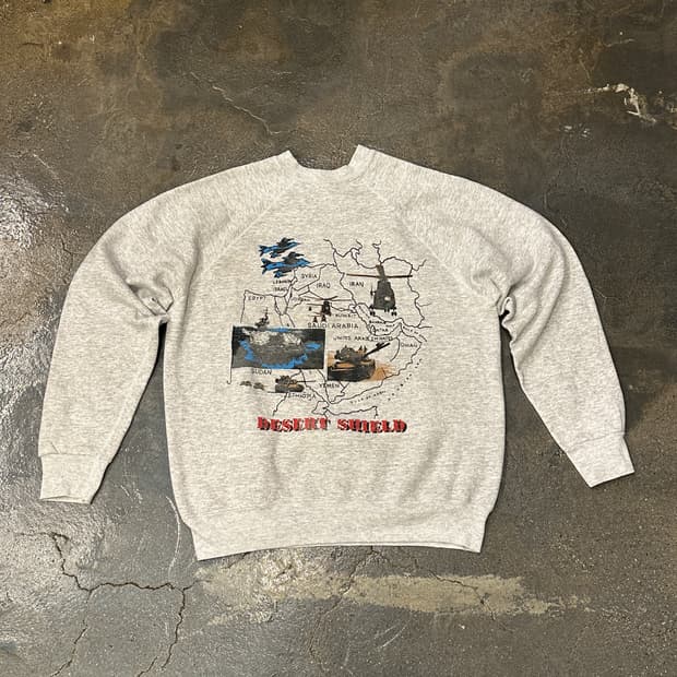 90s made in USA Desert Shield 맨투맨 스웻셔츠 L