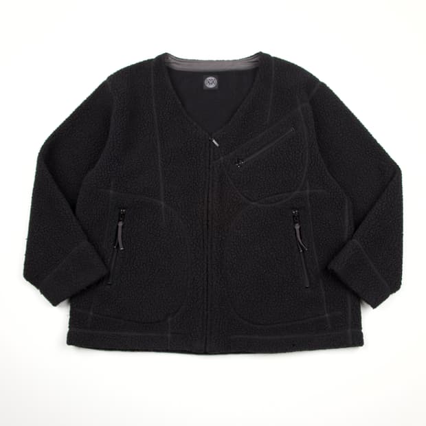 Porter Classic 플리스 집 가디건 블랙
