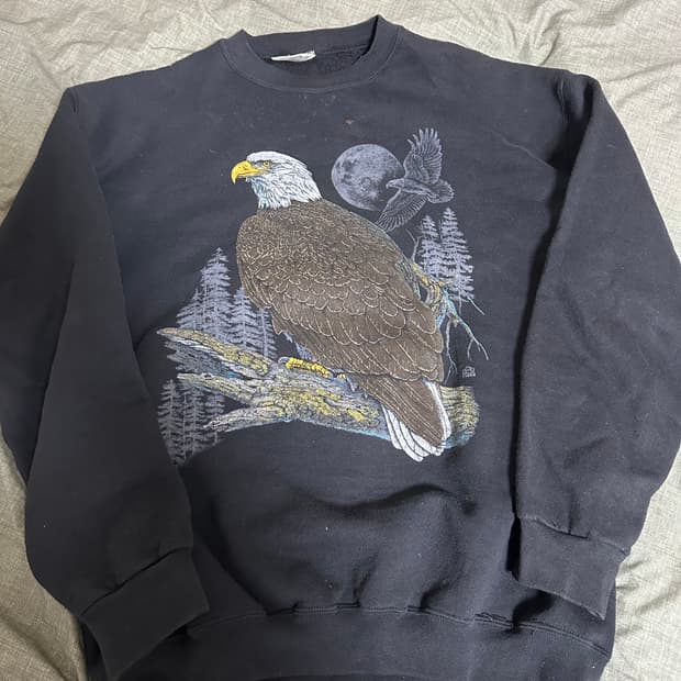 툴텍스 독수리 프린팅 맨투맨 50/50