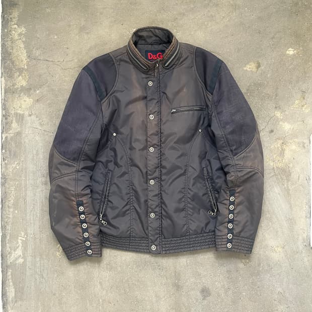 00s Dolce&gabbna  나일론 바이커 자켓