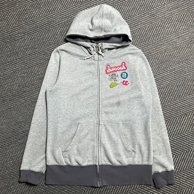 나이키 와펜 패치워크 그레이 후드집업o 5758