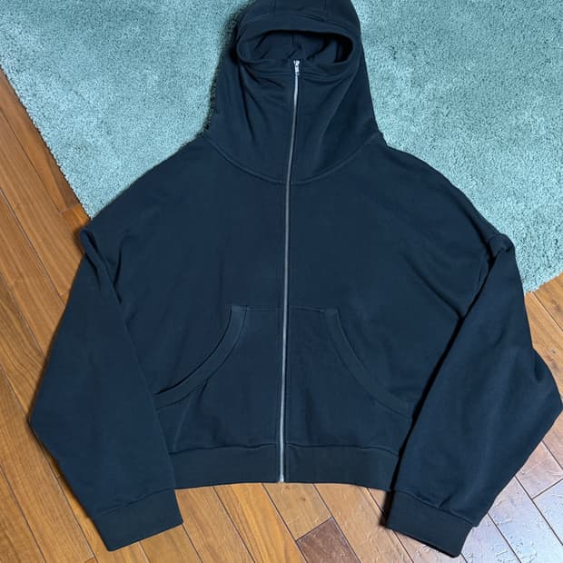 [XL] entire studios 집업 후드 워시드 블랙